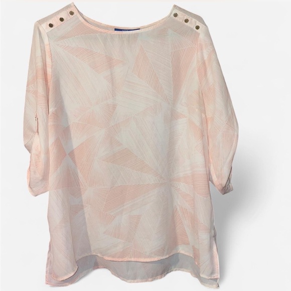 EUC Apt 9 Pink Geometric Top - Picture 1 of 6
